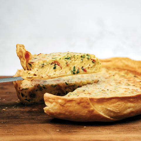 Cheesy Garlic Quiche