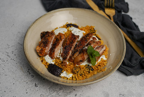 Crispy Chicken Thigh & Moroccan Couscouss