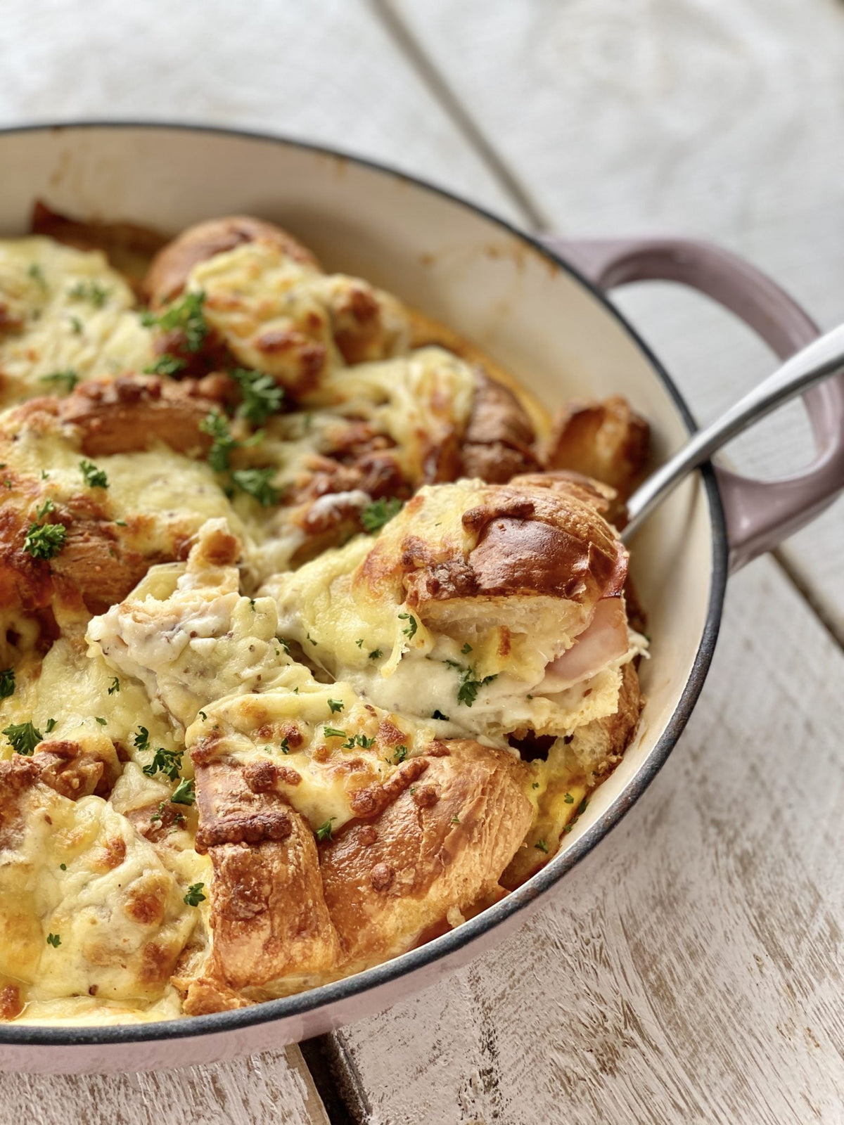 Croque Monsieur Croissant Bake — Pepper & Me