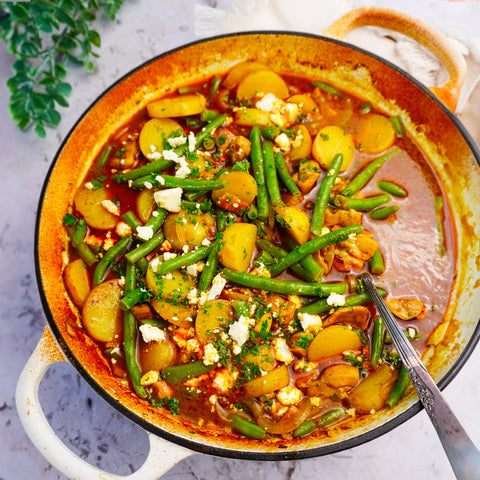 Moroccan Chicken & Potato Bake