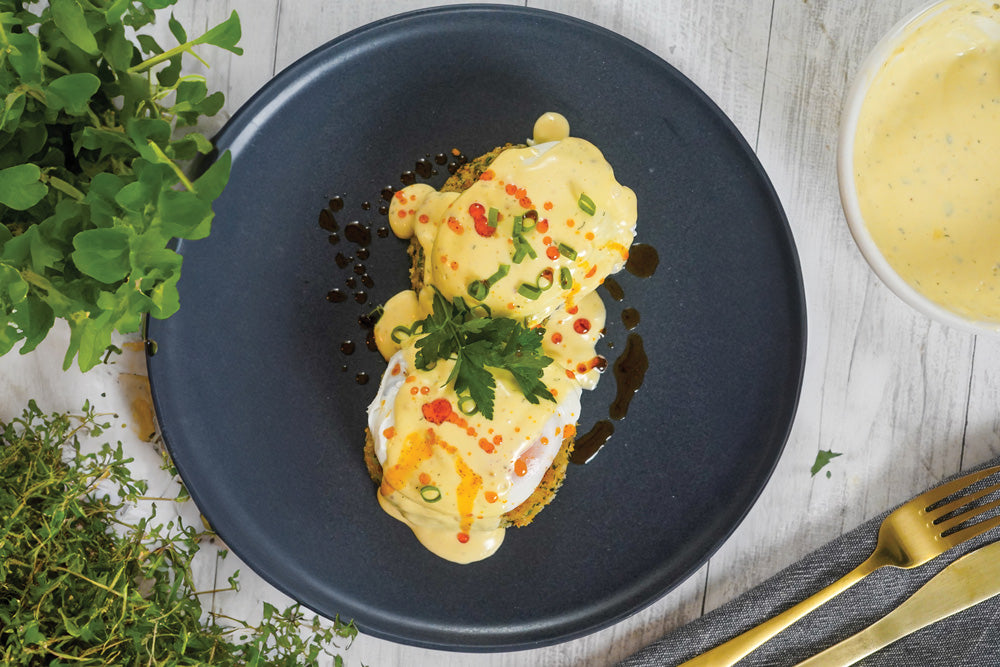 Smoked Salmon Fish Cakes with Eggs & Béarnaise