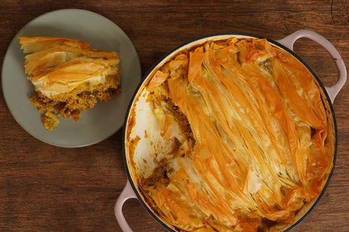 Lamb Filo Crinkle Pie
