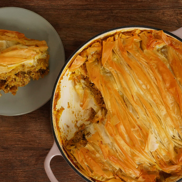 Lamb Filo Crinkle Pie