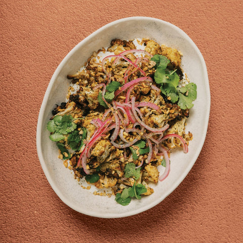 Roast Cauliflower Salad & Tahini Yoghurt Dressing