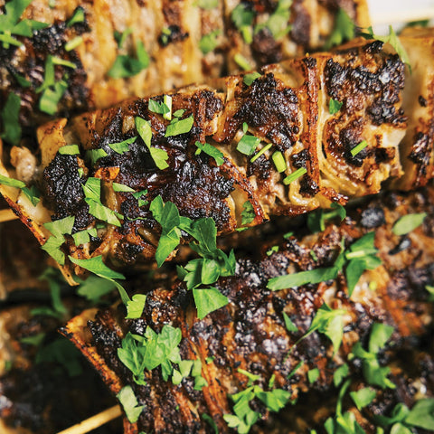 Skewer Kebabs & Garlic Parmesan Butter