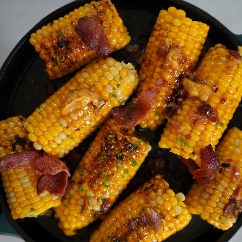 Grilled Corn with Maple Bacon Butter