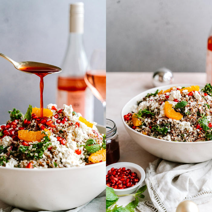 Quinoa & Pomegranate Salad With Long Lunch Dressing