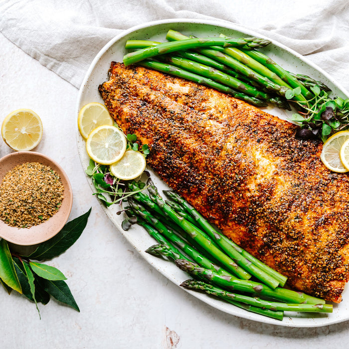 Crusted Salmon Fillet With Salmon Dance Seasoning