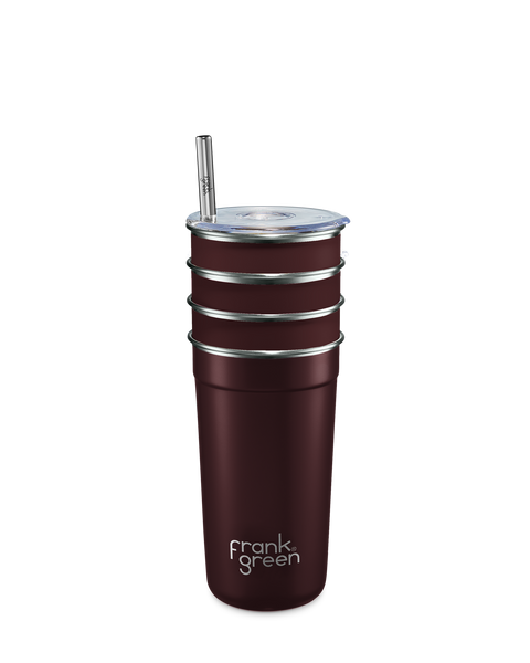 Reuseable Party Cups - 4pk with Lids & Straws