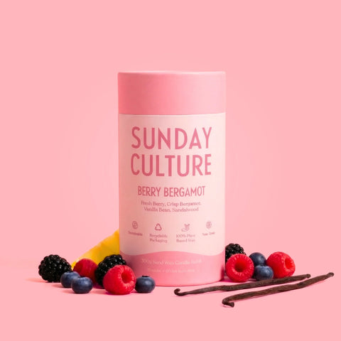 Berry Bergamont Sand Wax Candle