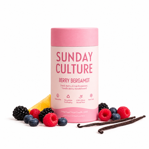 Berry Bergamont Sand Wax Candle