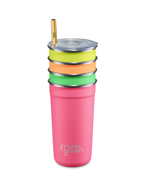 Reuseable Party Cups - 4pk with Lids & Straws