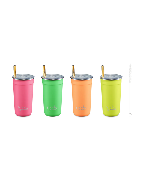 Reuseable Party Cups - 4pk with Lids & Straws