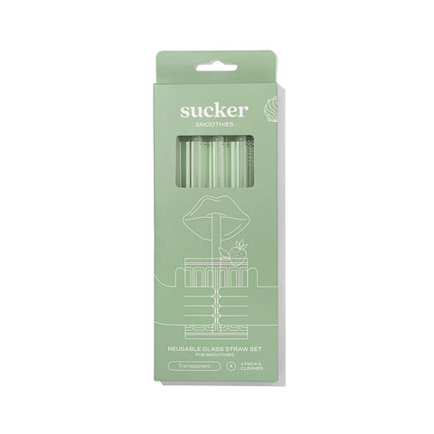 Reusable Glass Smoothie Straws