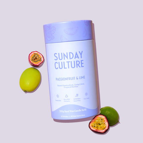 Passionfruit & Lime Sand Wax Candle
