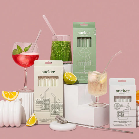Reusable Glass Smoothie Straws