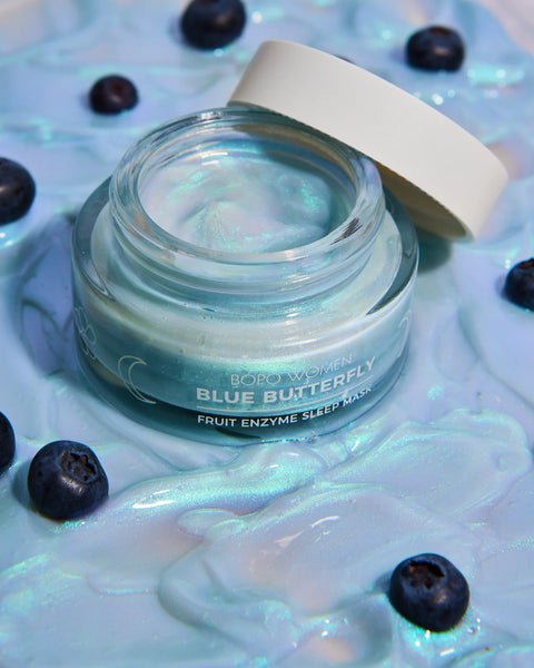 Sleep Mask - Blue Butterfly