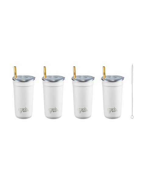 Reuseable Party Cups - 4pk with Lids & Straws