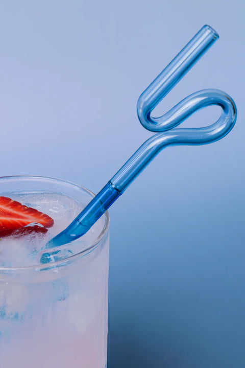 Curly Reusable Glass Straws