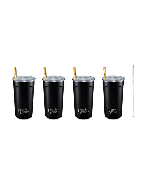 Reuseable Party Cups - 4pk with Lids & Straws