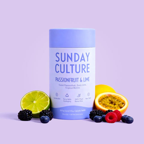 Passionfruit & Lime Sand Wax Candle